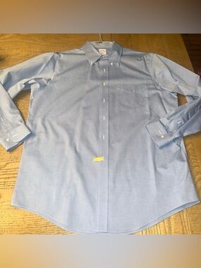 Brooks Brothers - Neck 16 1/2 - Sleeve 4/5 - Blue Checkered Polo Dress Shirt